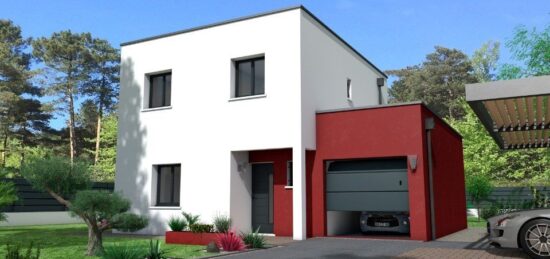 Plan de maison Surface terrain 99 m2 - 4 pièces - 3  chambres -  avec garage 