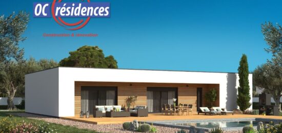 Plan de maison Surface terrain 120 m2 - 5 pièces - 3  chambres -  avec garage 